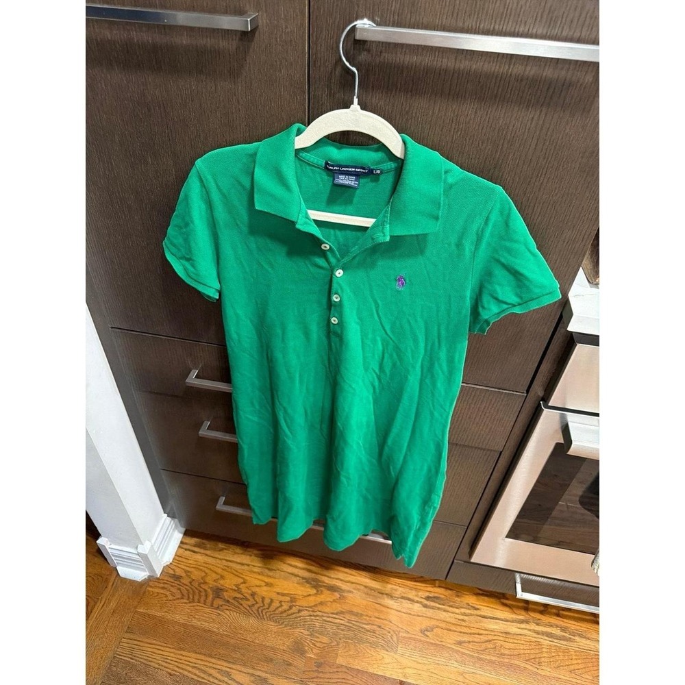 Ralph Lauren‎ Sport green polo shirt dress featuring a classic collar women's L